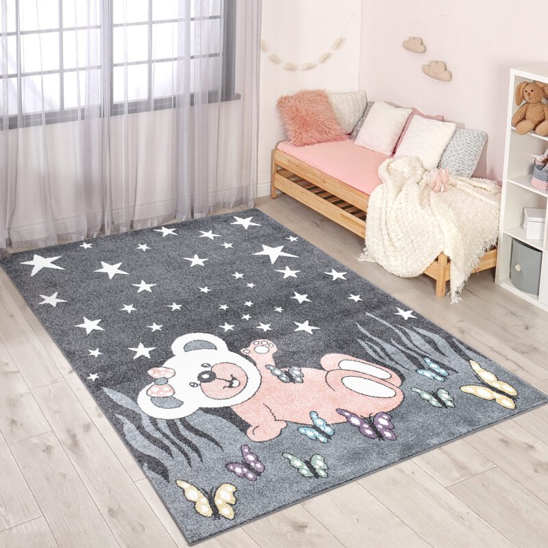 Kinderteppich Anime 916 Grau