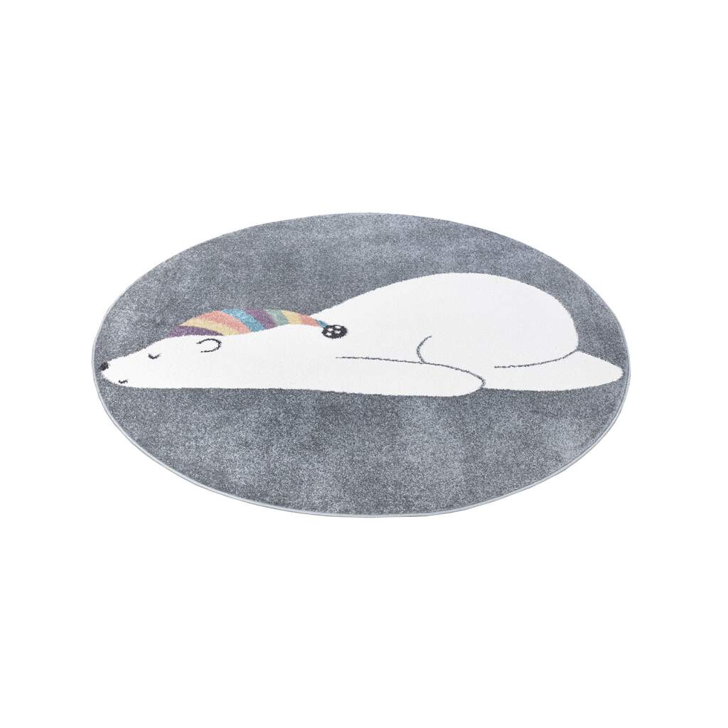 Kinderteppich Anime 921 Grau – Rund