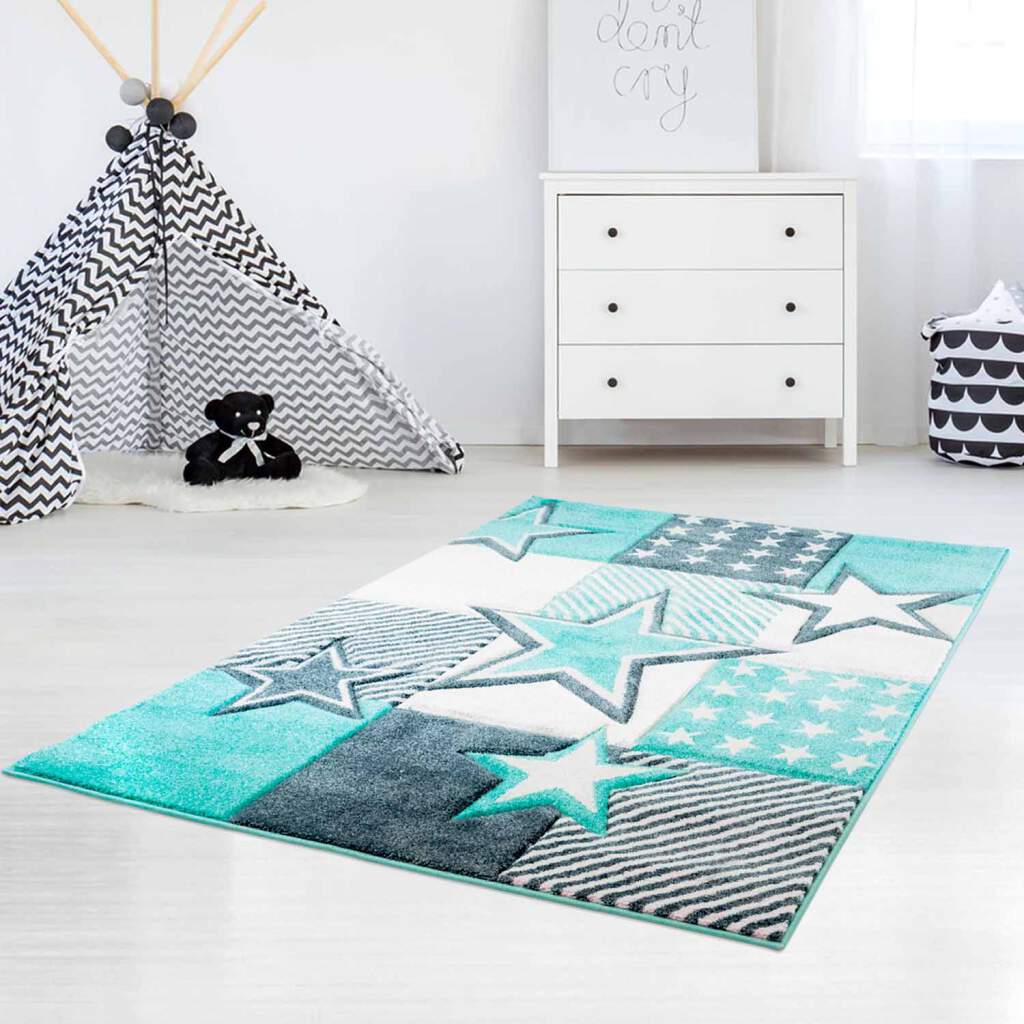 Kinderteppich Star Bueno 1451 Mint
