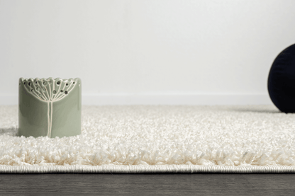 Teppich Soli Shaggy - Waschbares Hochflor Teppich, 8010 60-Cream