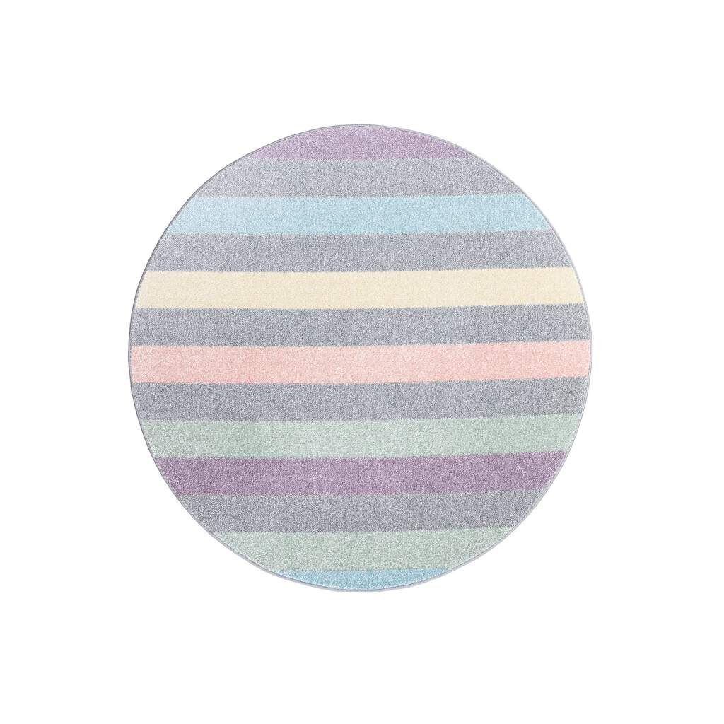 Kurzflor Teppich Young 955 Multi – Rund