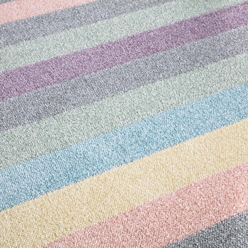 Kurzflor Teppich Young 955 Multi – Rund